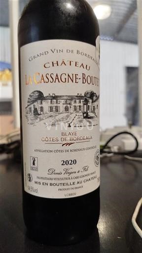 Burdeos Blaye-Côtes de Burdeos Château La Cassagne-Boutet 2020