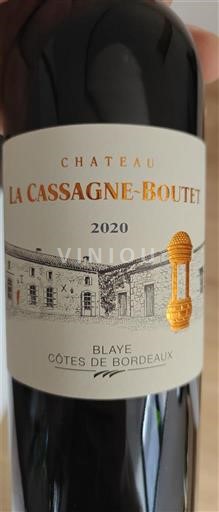 Бордо Блай-Кот-де-Бордо Château La Cassagne-Boutet 2020