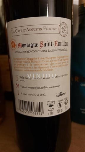 Bordeaux Montagne-saint-émilion La Cave d’Augustin Florent 2021