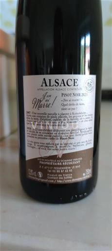 Alsace Grand Cru Domaine Vierling J'en ai marre! 2023