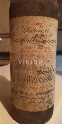 Bordeaux Bordeaux Supérieur Château Terrefort-Quancard 1982