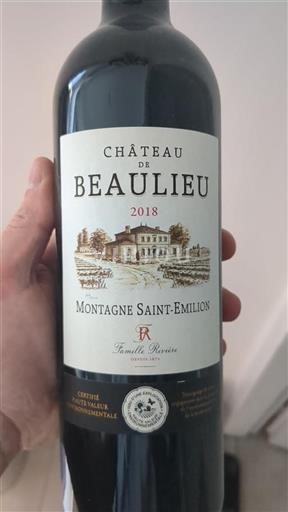Burdeos Montagne-Saint-Émilion Château Beaulieu 2018
