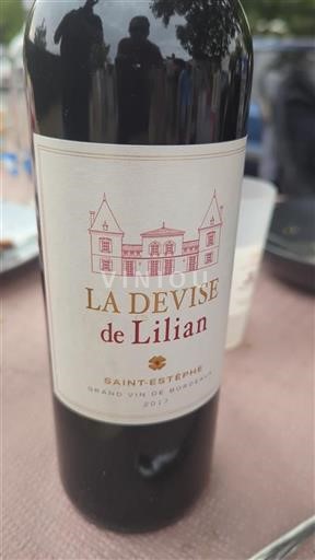 Burdeos Saint-Estèphe Lilian Ladouys La Devise de Lilian 2017