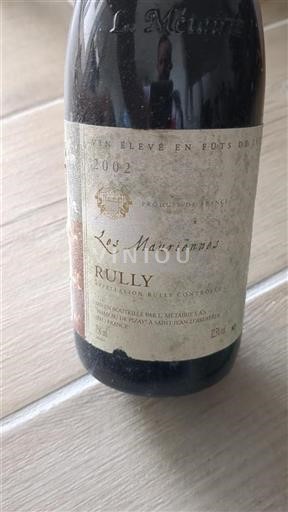 Burgundsko Rully L. Métaire Les Mauriennes 2002