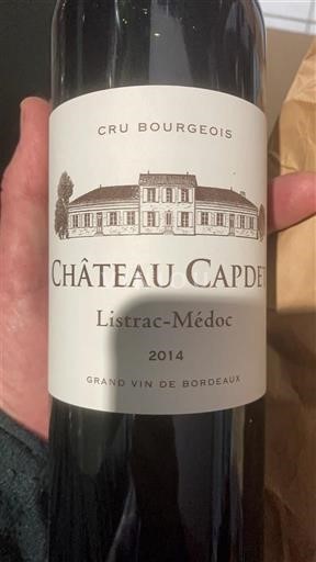 Bordeaux Listrac-Médoc Cru Bourgeois Château Capdet 2014