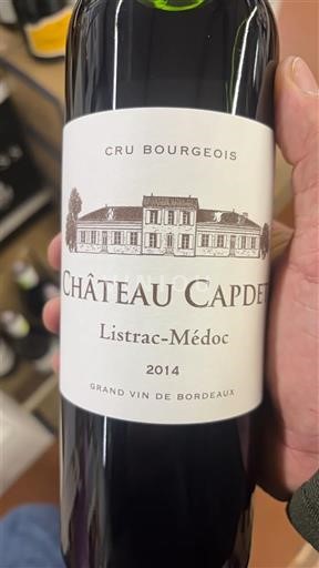 Bordeaux Listrac-Médoc Cru Bourgeois Château Capdet 2014