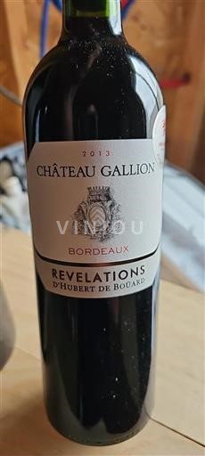 Bordeaux Château Gallion Révélations d'Hubert de Boüard 2013