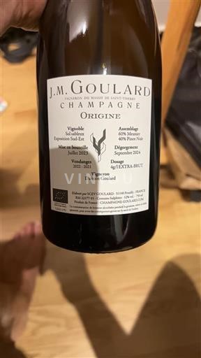 Champagne J.M. Goulard Origine 2023