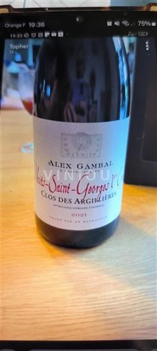 Bourgogne Nuits-saint-georges Premier Cru Alex Gambal Clos des Argillières 2021