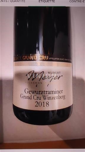 Alsácia Gewurztraminer Grand Cru Hubert Meyer Gewurztraminer Grand Cru Winzenberg 2018