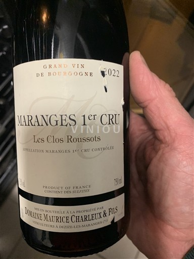 Burgundy Maranges Premier Cru Domaine Maurice Charleux & Fils Les Clos Roussots 2022