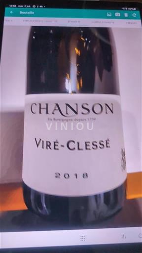 Burgundi Viré-clessé Chanson 2018