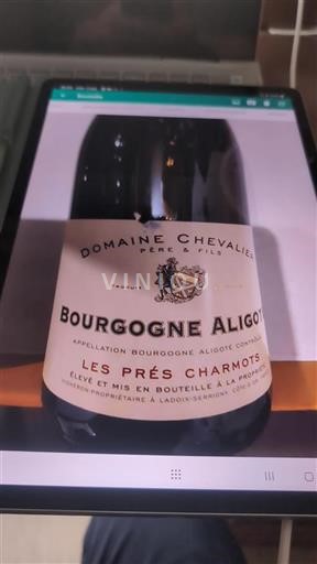 Burgund Bourgogne Aligoté Domaine Chevalier Les Prés Charmots 2022