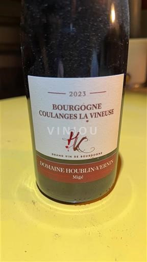 Burgundija Bourgogne Coulanges-la-Vineuse Domaine Houblin-Vernin Tradition 2023