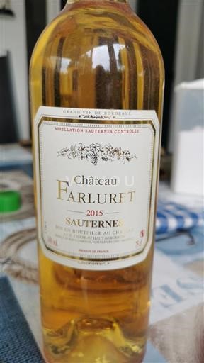 Burdeos Sauternes Château Farluret 2015