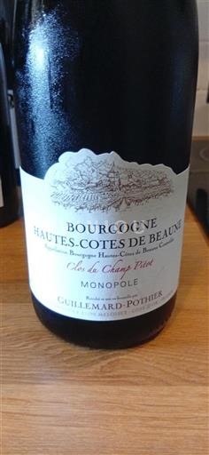 Bourgogne Hautes Côtes de beaune Guillemard-Pothier Clos du Champ Pitot Non Millésimé