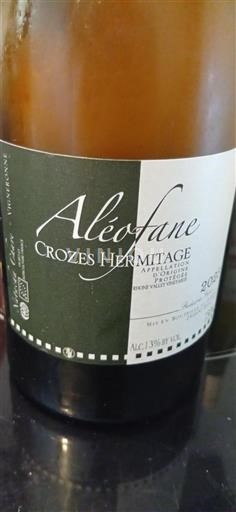 Vallée du Rhône Crozes-hermitage Aléofane 2020