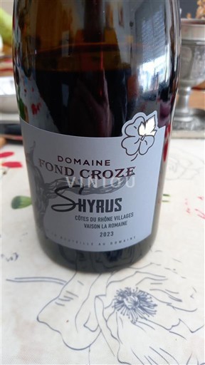 Thung lũng Rhône Côtes-du-rhône-villages Domaine Fond Croze Shyrus 2023
