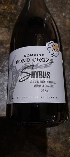 Rona dolina Côtes-du-Rhône-Villages Domaine Fond Croze Shyrus 2023
