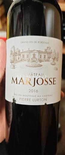 Bordeaux Château Marjosse 2016