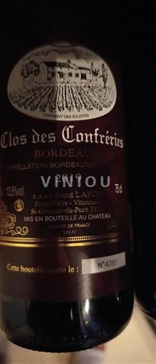 Bordeaux Clos des Confréries 2019