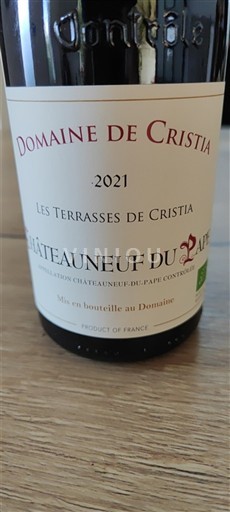 Rhône-dalen Châteauneuf-du-Pape Domaine Cristia Les Terrasses de Cristia 2021