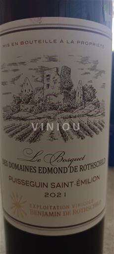 Bordeaux Puisseguin-saint-émilion Domaine S Edmond de Rothschild Le Bosquet 2021