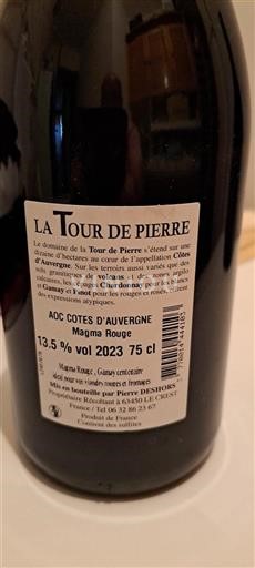 Valle della Loira Côtes-d'Auvergne Tour de Pierre Magma Rouge 2023