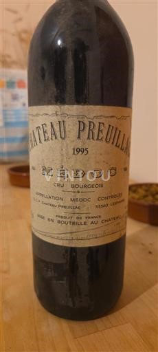 Bordeaux Médoc Cru Bourgeois Château Preuillac 1995