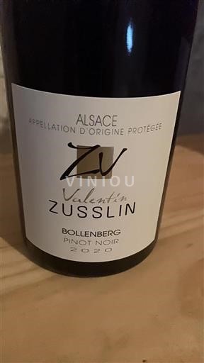 Alsace Grand Cru Valentin Zusslin Bollenberg Pinot Noir 2020