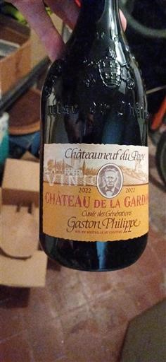 Vale do Ródano Châteauneuf-du-Pape Château La Gardine des Générations Gaston Philippe 2022