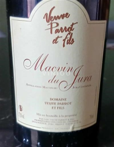 Jura Macvin du Jura Veuve Parrot et Fils 2011 Ei vuosikertaa