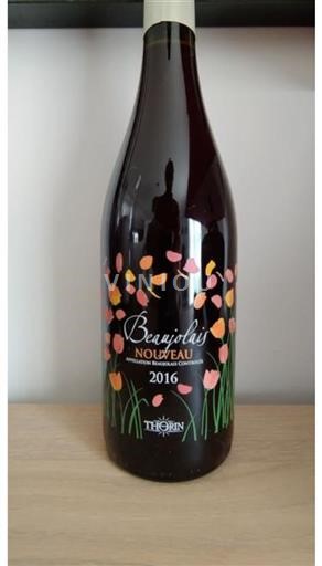 Vin Rouge sec Nouveau Thorin 2016 France Beaujolais AOC