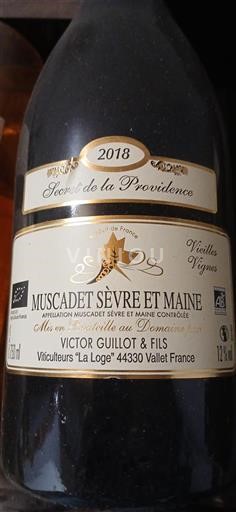 Loiredalen Muscadet-Sèvre-et-Maine Victor Guillot & Fils Secret de la Providence 2018