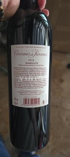Burdeos Margaux Grand Cru Château Kirwan Charmes de Kirwan 2019
