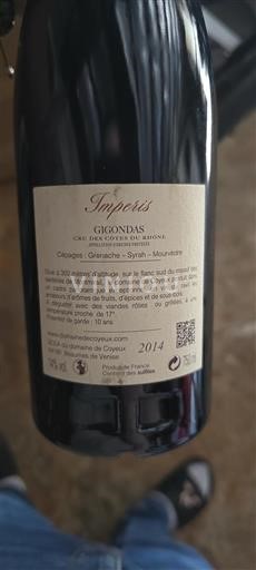 Rhônen laakso Gigondas Domaine Coyeux Imperis 2014