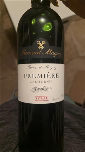 California AVAs Not Specified Bernard Magrez Première 2018
