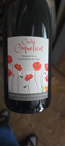 Thung lũng sông Loire Saint-Nicolas-De-Bourgueil Domaine La Chopinière du Roy Coquelicot 2020