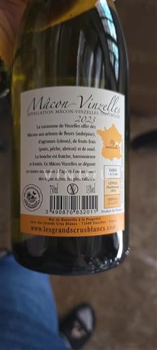 Borgoña Mâcon y Mâcon-villages Cave des Grands Crus Blancs 2023