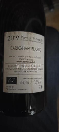 Languedoc Nespecifikováno Domaine Le Roucier Carignan Blanc 2019