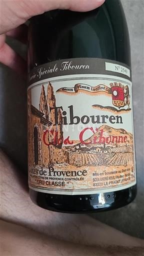 Provansa Côtes-de-Provence Cru Classé Clos Cibonne Tibouren Spéciale 2014