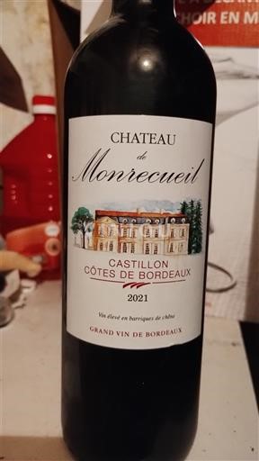Burdeos Castillon-costas-de-burdeos Château Monrecueil 2021