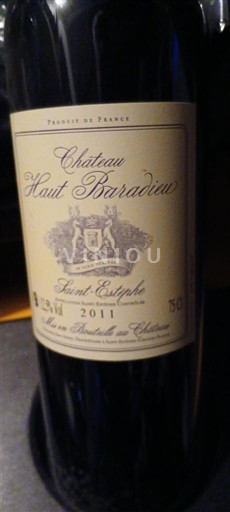 Bordeaux Saint-Estèphe Château Haut Baradieu 2011