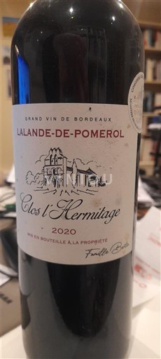 Burdeos Lalande-de-Pomerol Clos l'Hermitage 2020