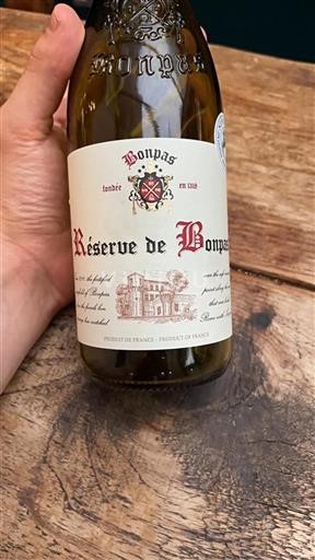 Rhônedalen Côtes du Rhône Bonpas Réserve de Bonpas Icke årgångsbetecknad