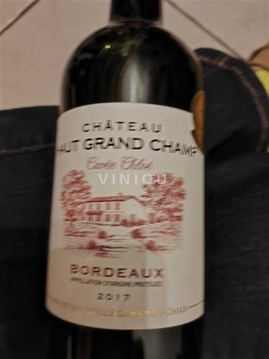 Burdeos Bordeaux Château Haut Grand Champ Chloé 2017