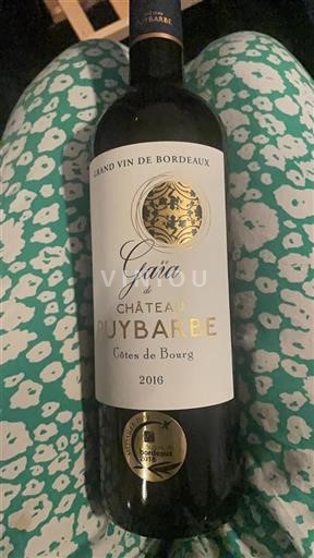 Bordéus Côtes-de-bourg Château Puybarbe Gaïa 2016