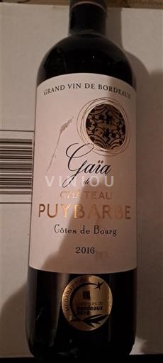 Bordeaux Côtes-de-bourg Château Puybarbe Gaïa 2016