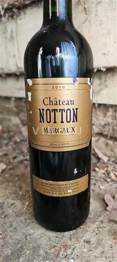Bordeaux Margaux Château Notton 2010