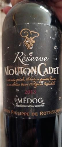 Bordeaux Médoc Baron Philippe de Rothschild Réserve Mouton Cadet 2013